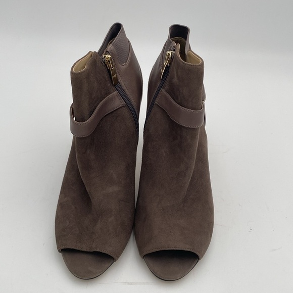 Marc Fisher taupe Peep-Toe Heeled Boots women 8.5 event Casual retro Y2K office - Picture 4 of 15